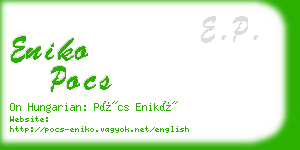 eniko pocs business card